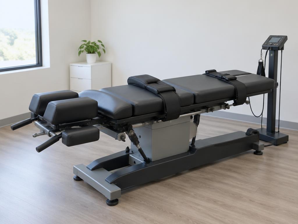 Treatment room at Better Backs Better Living chiropractic practice, Parramatta